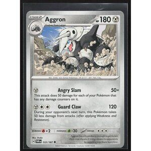 Pokemon TCG - Aggron - 122/167  - Twilight Masquerade - Near Mint or Better